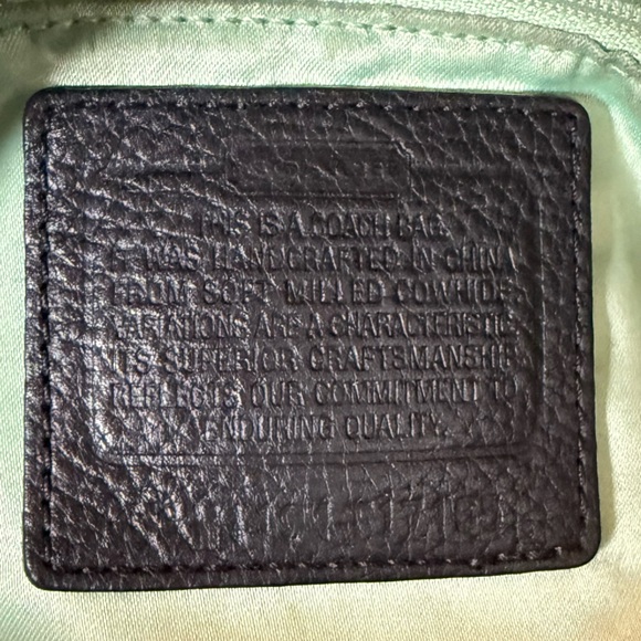 COACH Brooke Convertible Duffle Black Pebble Leather Hobo Bag F17165 - Picture 10 of 16